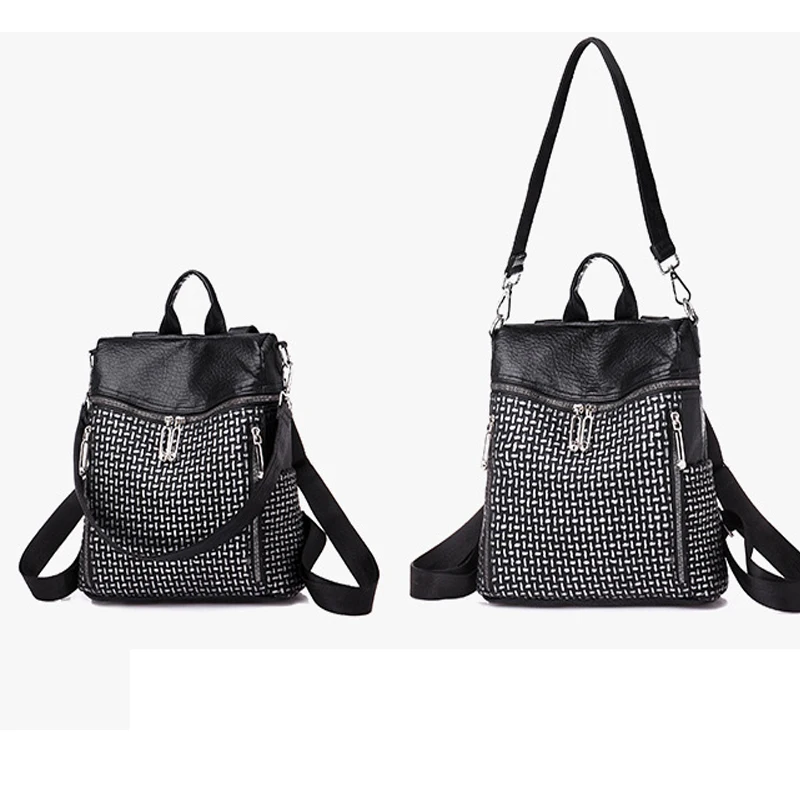 

Mummy backpack Korean fashion pu stitching dual-use shoulder bag large-capacity urine bag mother and baby out diaper bag