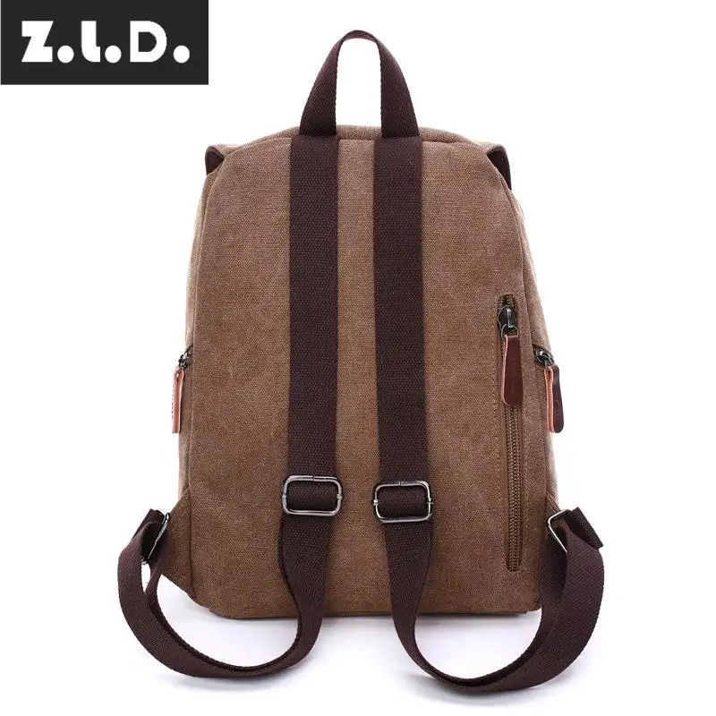 Z.L.D. Модный холщовый рюкзак для молодых студентов школьный ранец большой