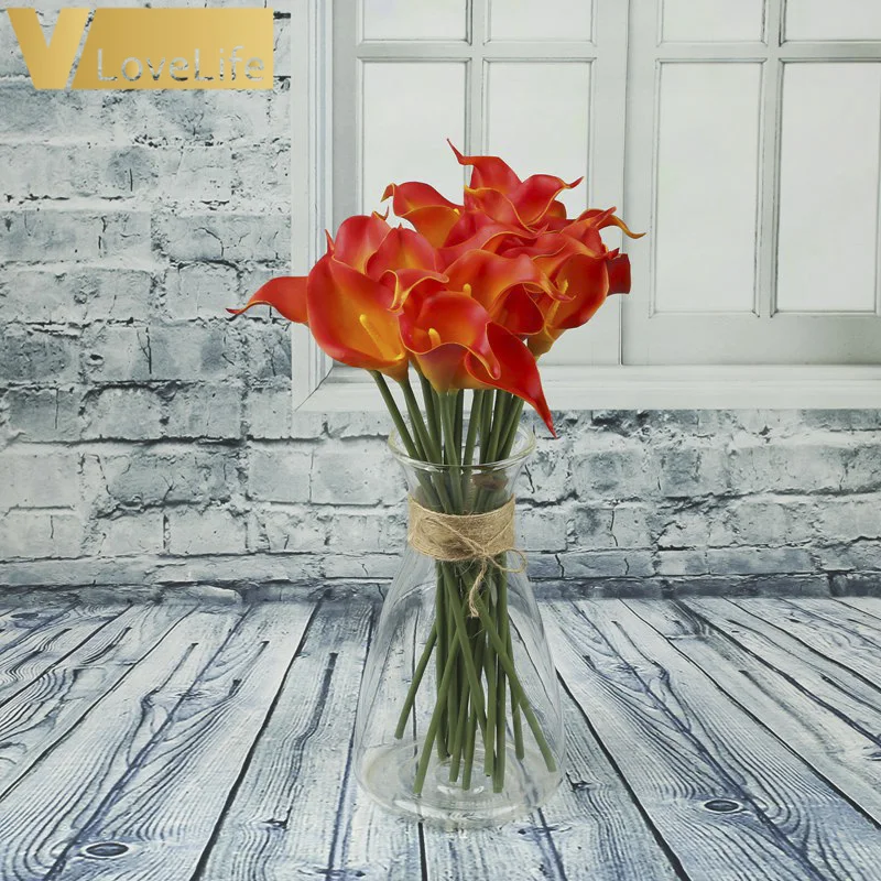 10 шт. Искусственные цветы Calla Lily PE Foam букет для украшения свадьбы подарок на день