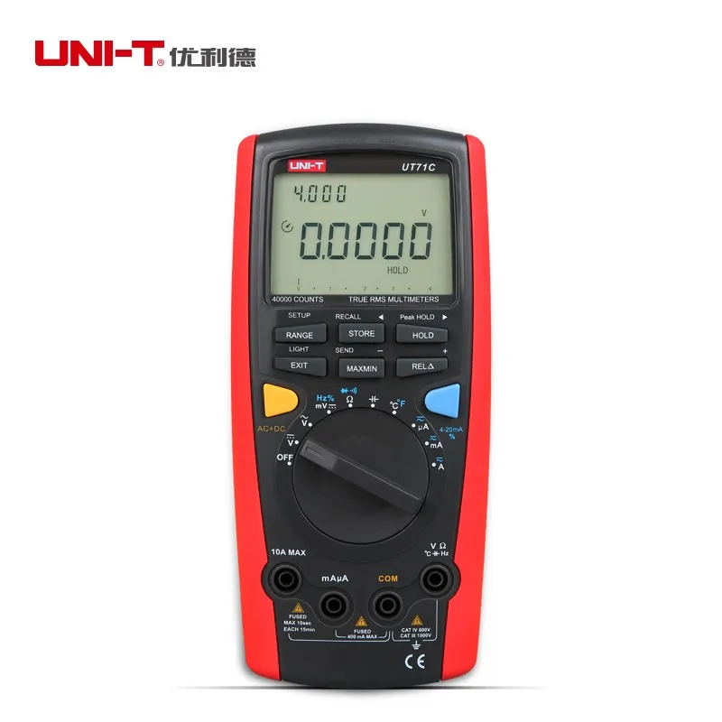 UNI T UT71C Интеллектуальный ЖК цифровой вольт амперы Ом medidor de емкость Temp|uni-t ut71c|lcd