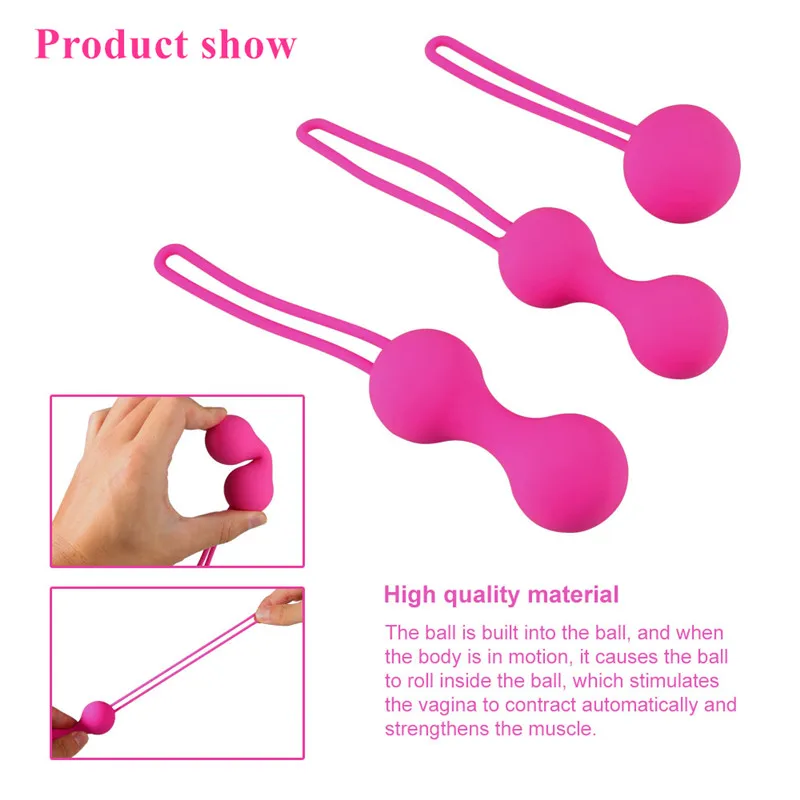 3 шт. вагинальные шарики для упражнений Geisha Balls массажный Стимулятор клитора секс