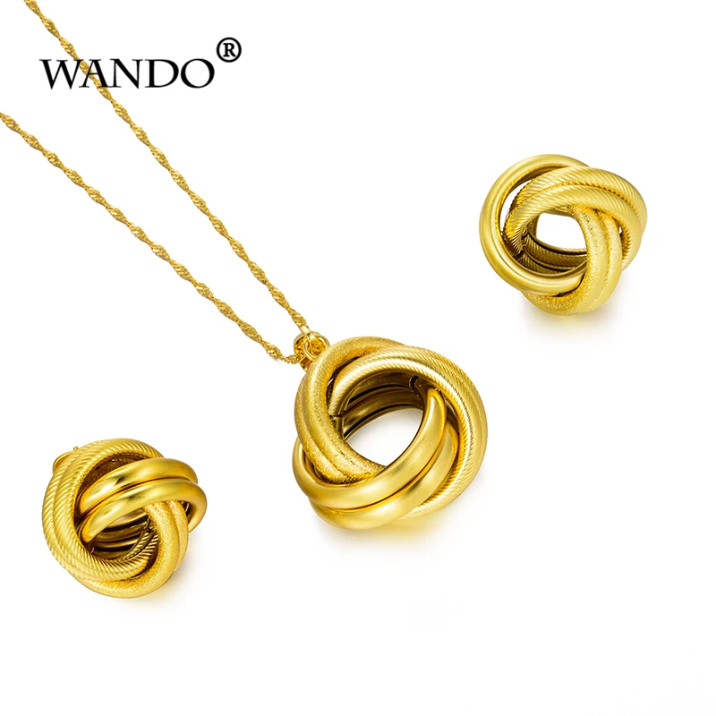 WANDO твист Эфиопский кулон ожерелье серьги набор ювелирных изделий Эритрея