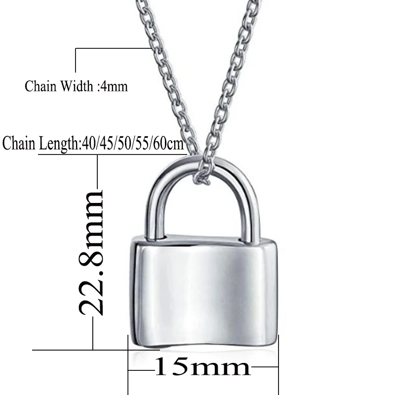 Новый стиль хип-хоп подвеска из нержавеющей стали висячий замок ожерелье для