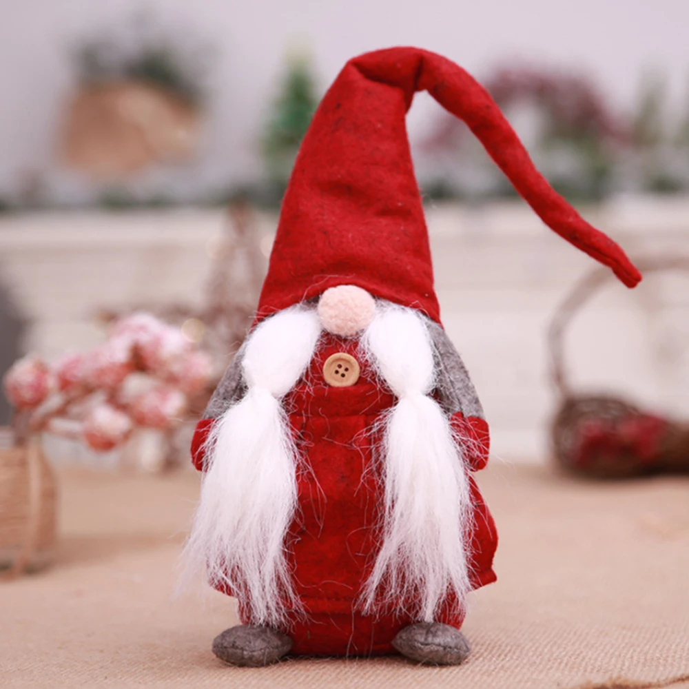 Безликие плюшевые куклы с длинной бородой и Сантой искусственный подарок для