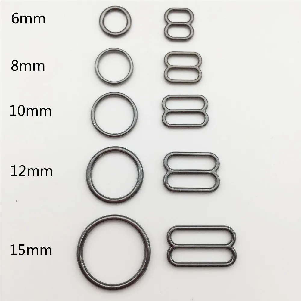 Дропшиппинг 500 шт./лот пистолет черный сплав цинковый бюстгальтер кольца слайды