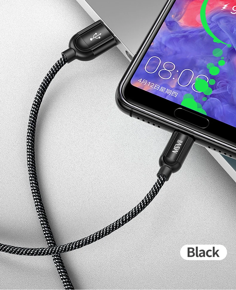 Msvii usb type-C кабель для быстрой зарядки type-c 3,0 кабель для передачи данных зарядное устройство для телефона samsung S9 S8 Note 9 8 Xiaomi Mi8 Mi6 A2 Для huawei