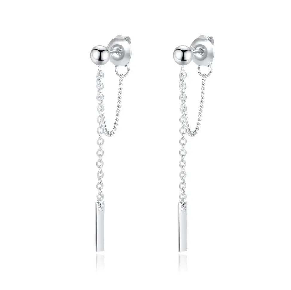 

Front Back Silver Earrings Post-hanging Earrings 925 Silver Jewelry