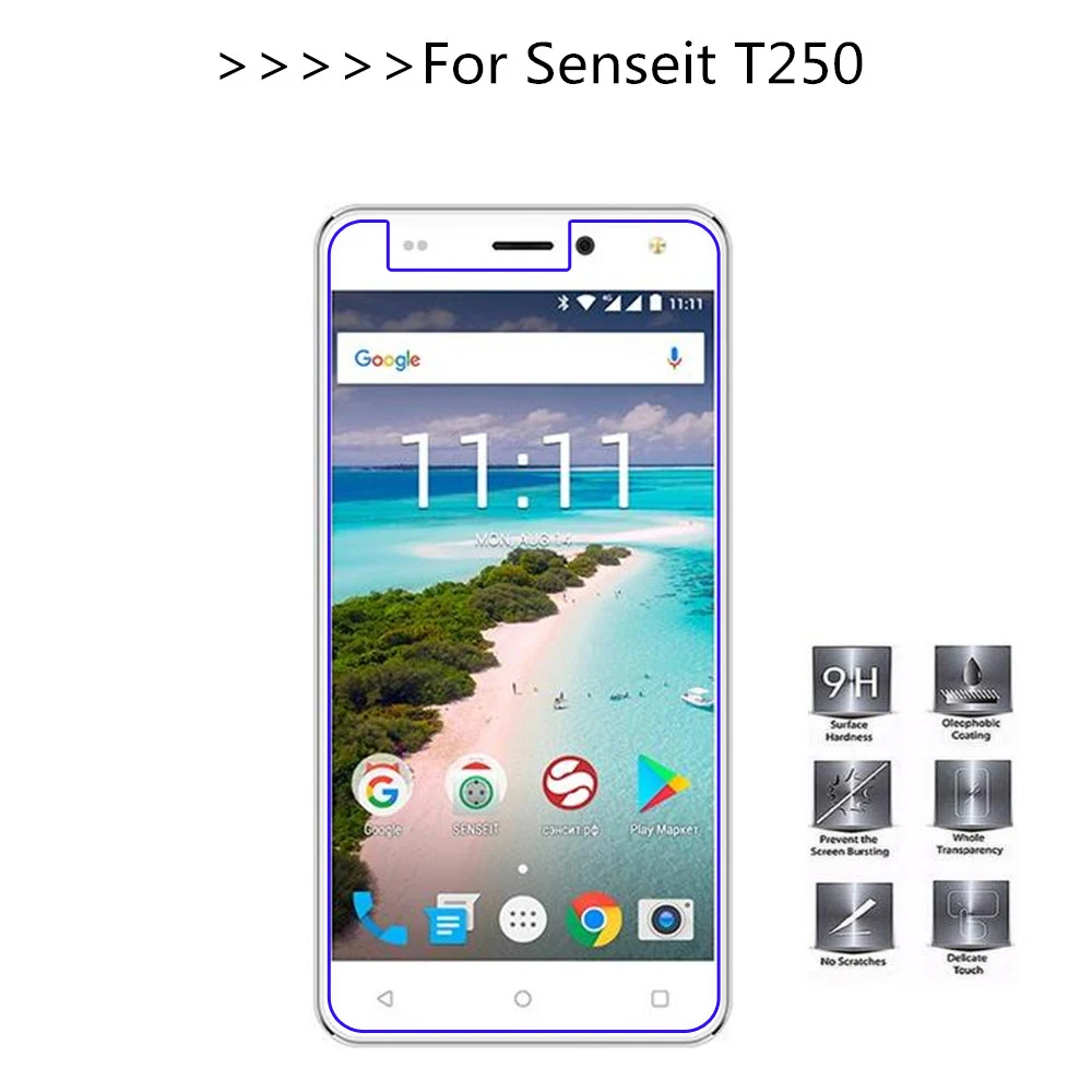 Закаленное стекло для Senseit T250 защита экрана 9H 2.5D Защитная пленка для телефона Senseit E400 закаленное стекло