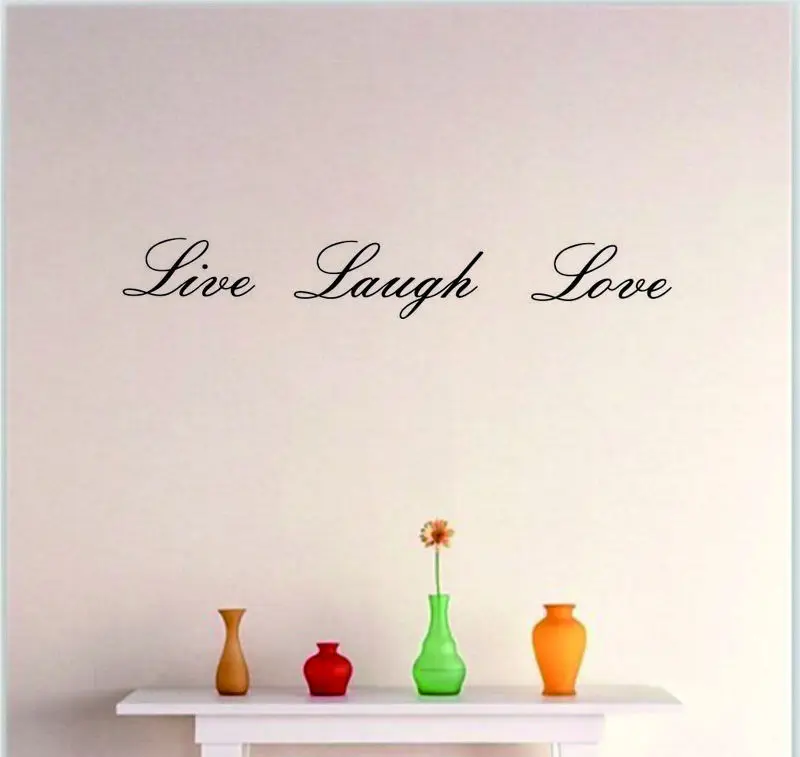 Живой смех стикер на стены любовь съемный Цитата Декор виниловые слова