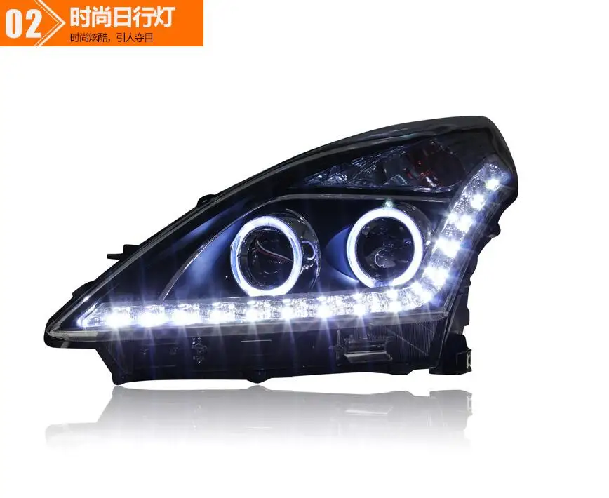 1 комплект автомобиля Стайлинг для Nissan Teana фары 2008 2009 2010 год Altima фары hid DRL Биксеноновые линзы Высокий Низкий Луч парковки