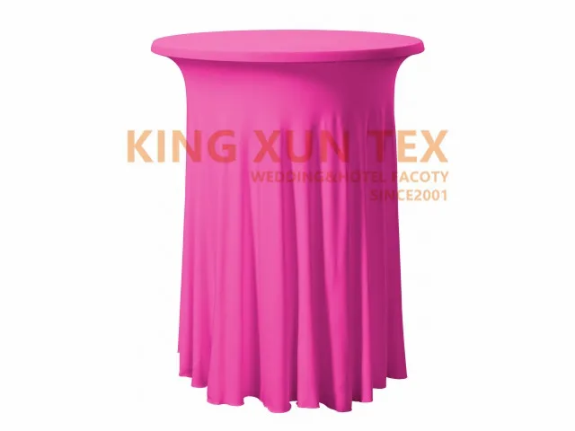 fuchsia Гофрированная лайкра спандекс коктейльное покрытие стола свадебные скатерти фестиваль события украшения - Цвет: fuchsia