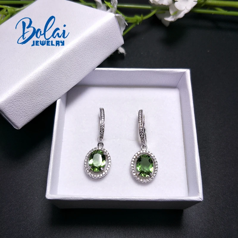 Bolaijewelry, серьги Дианы из зултанита, меняющие цвет, серебро 925 пробы, Женские Ювелирные изделия с драгоценным камнем, лучший подарок