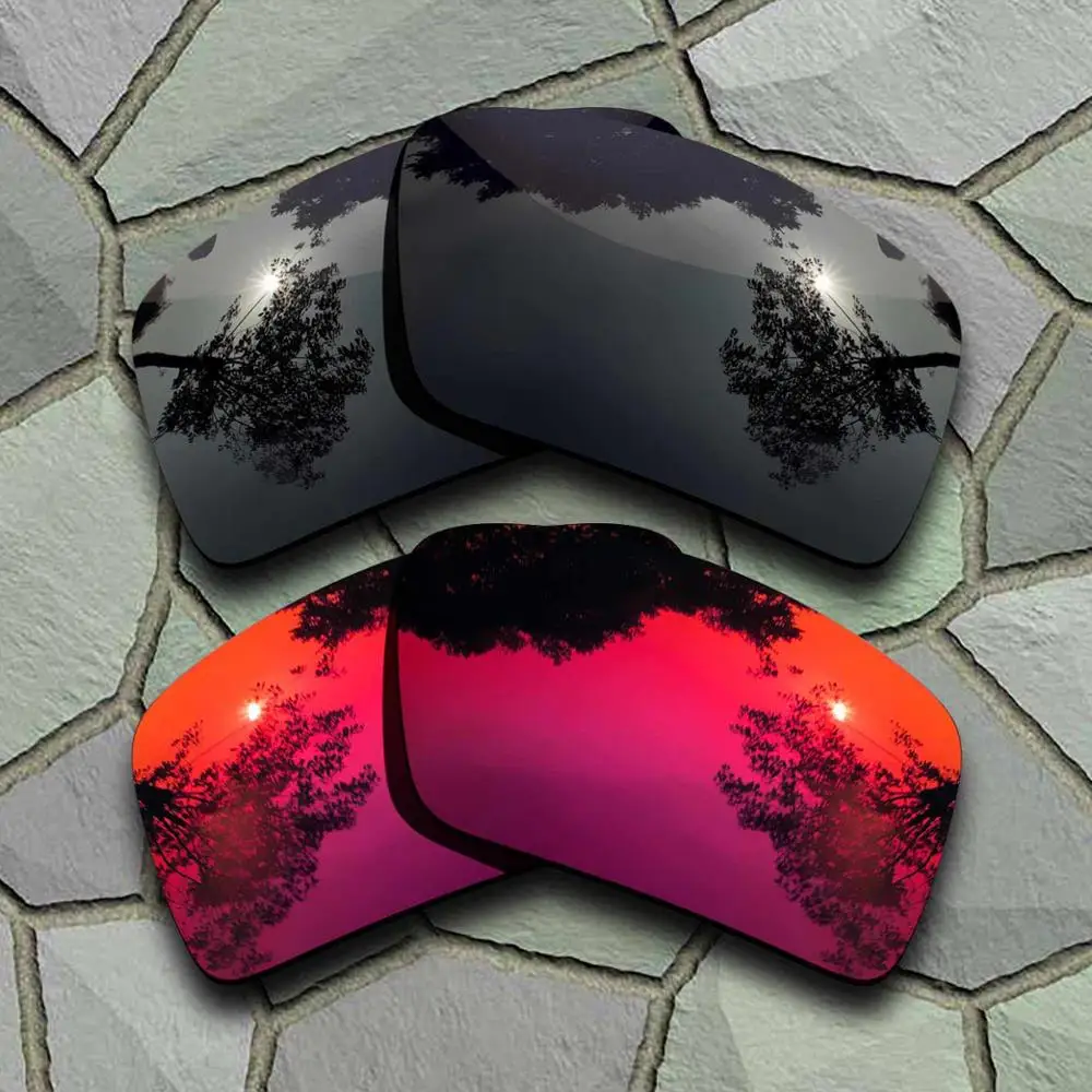 Black-Violet Red Солнцезащитные очки поляризованные Сменные линзы для Oakley повязка 2-сорта - Цвет линз: Black-Violet Red