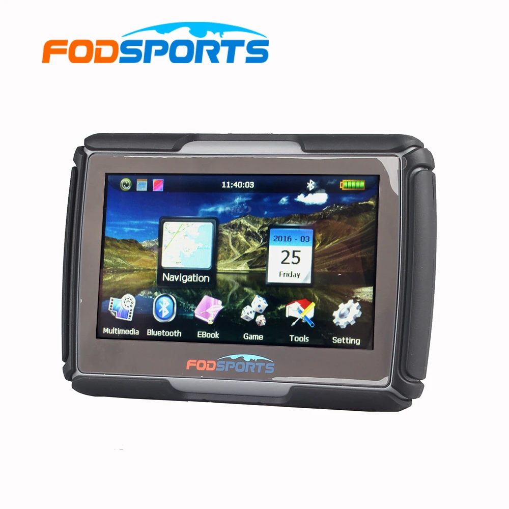 Fodsports IPX7 водонепроницаемый мото rcycle gps 4,3 дюймов FM bluetooth Мото rbike навигатор 8G 256MB ram мото навигация