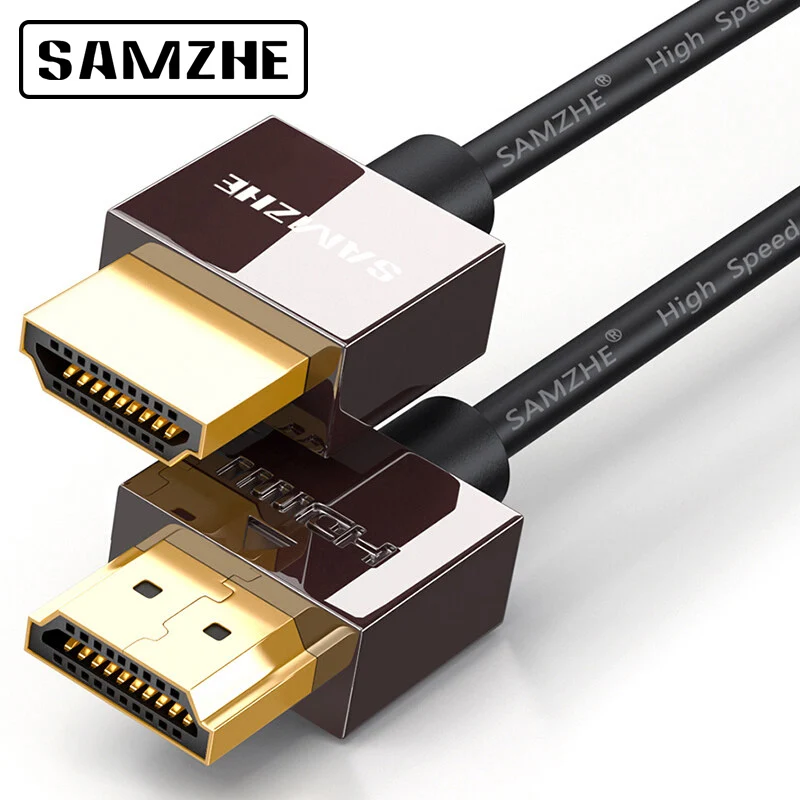 Кабель SAMZHE HDMI тонкий кабель 4K HDMI2.0 поддержка 3D Ethernet для HDTV компьютера ноутбука