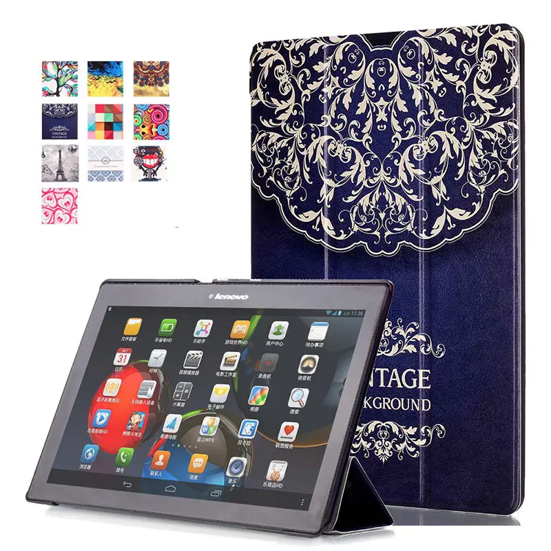 Tab 2 A10 30 цветной кожаный чехол с принтом для lenovo Tab 2 A10-70 A10-30 X30F X30L планшет 10,1 дюймов Магнитный умный чехол-книжка - Цвет: D004