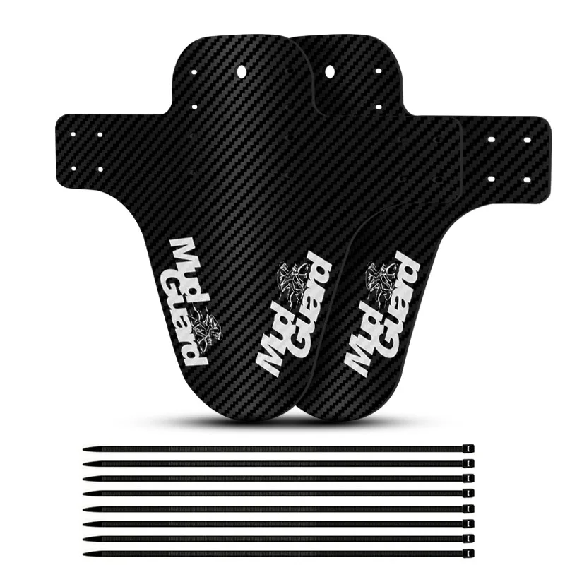 2 pcs white Новинка, аксессуары для горного велосипеда, брызговик, 3D углеродное волокно, Twill, велосипедный горный велосипед, крылья, задние брызговики, крылья для шоссейного велосипеда - Цвет: 2 pcs white