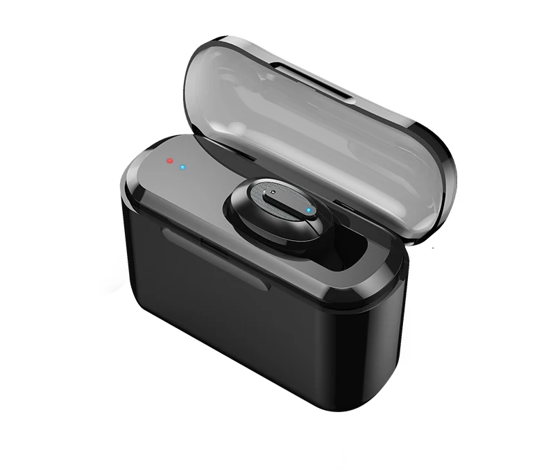 Single ear Настоящие Bluetooth 5,0 наушники TWS беспроводные головные уборы спортивные Handsfree наушники 3D стерео игровая гарнитура с микрофоном зарядная коробка - Цвет: Single ear