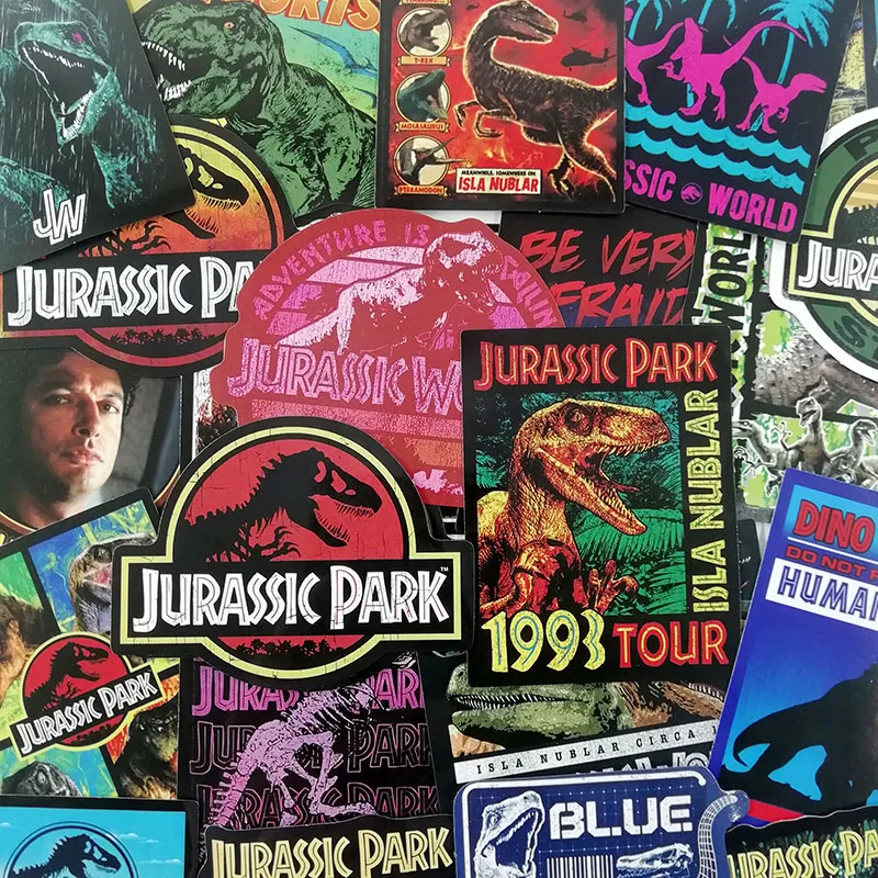 75 шт. мультфильм Юрского периода наклейки с изображением парка игрушки для детей наклейка динозавра наклейка для ноутбука чемодан для скейтборда