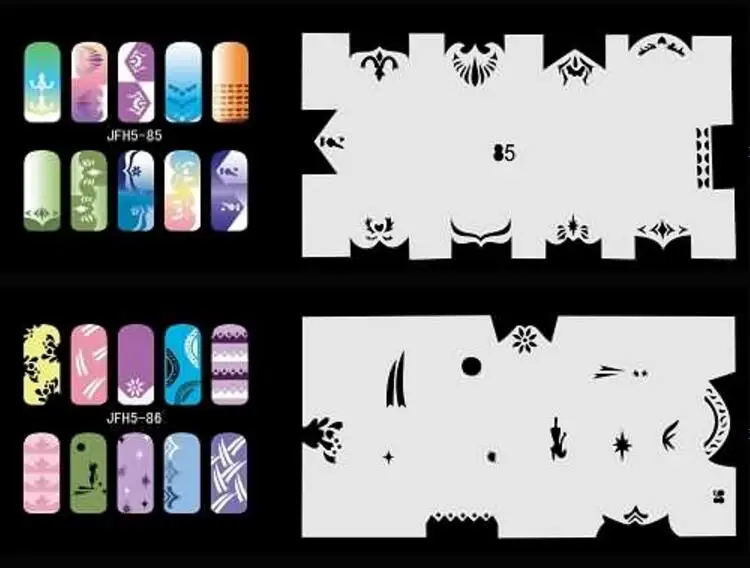 Новый Unit5 Красочный 20 лист/Лот 200 дизайн ногтей ногтевая аэрография лист