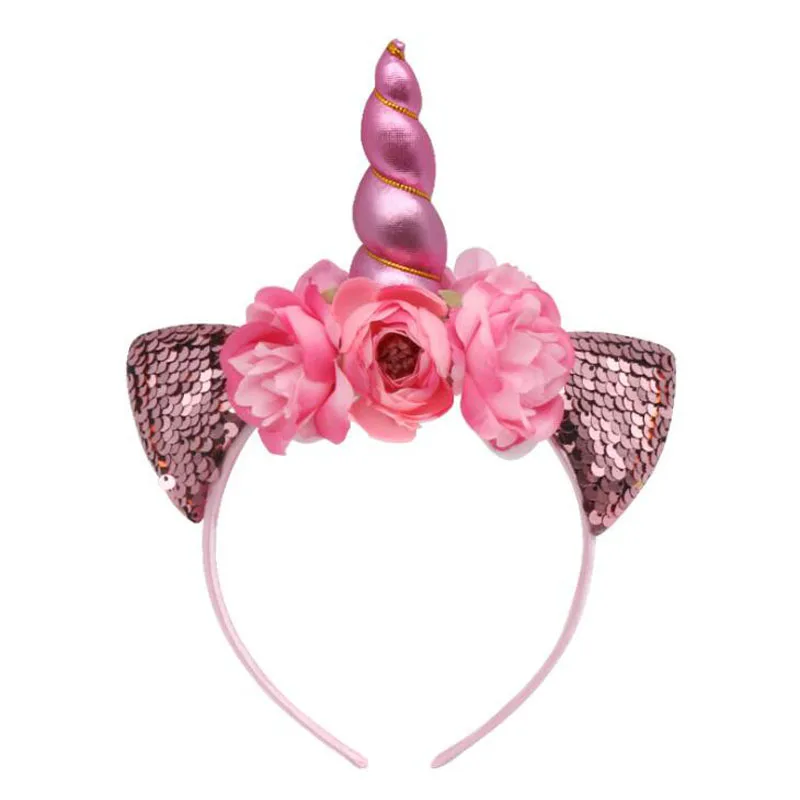 10 шт./лот Детская повязка на голову с блестками кошачьи ушки милые головные уборы