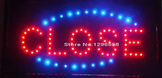 Led Close Бизнес магазин знак 19x1" Яркая магазинная неоновая бар закрыть анимированный свет открытый Mart