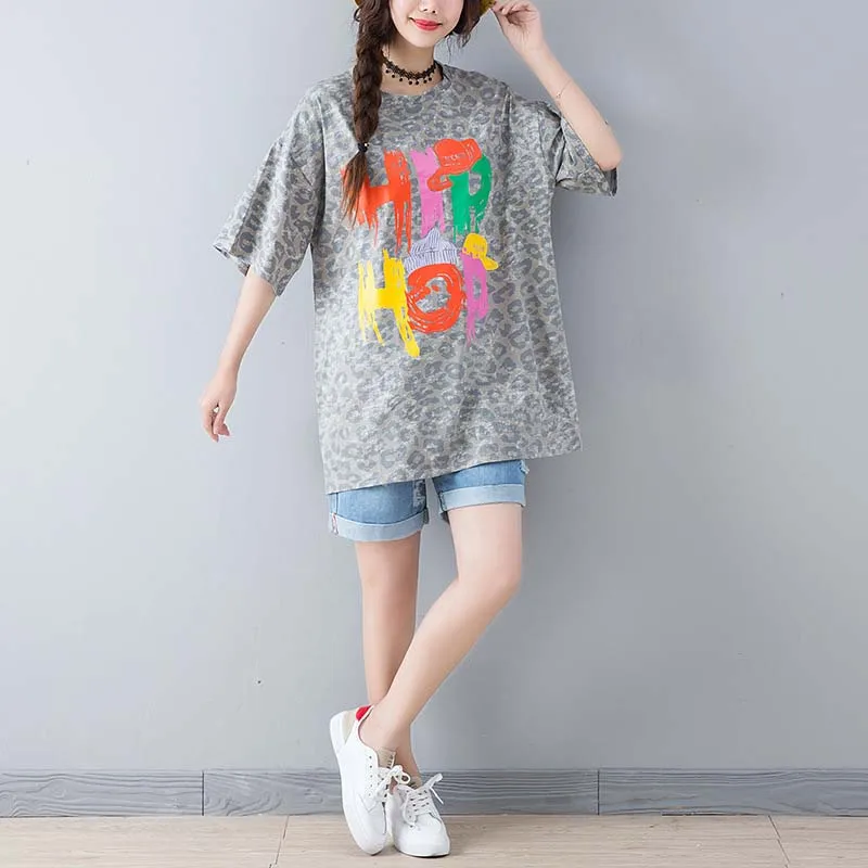 Summer new women's T-shirt interesting fashion jacket letters loose short sleeves Street hip-hop | Женская одежда
