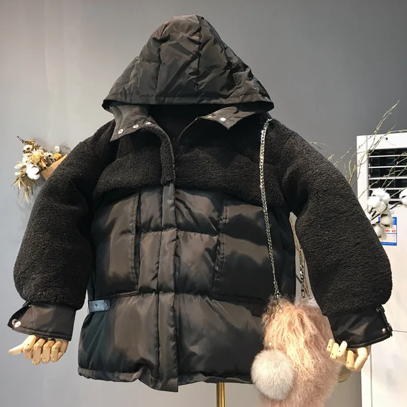 2018 корейские модные шикарные хлопковые пальто женские теплые толстые зимние