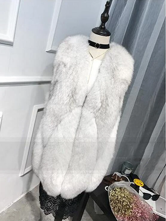 Женский жилет от Искусственный мех хорошее качество толстый искусственный Лисий