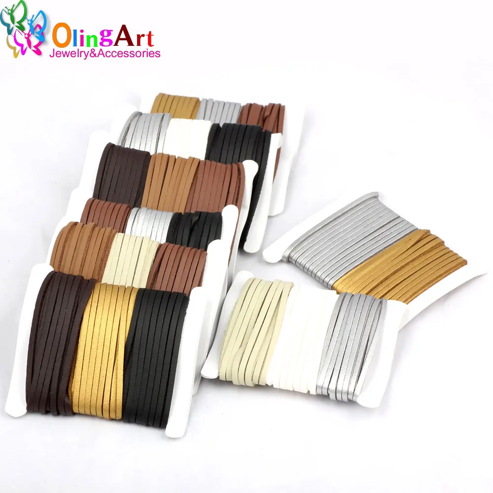 OlingArt 3*1 5 мм 9 м шнур из искусственной замши смешанные цвета аксессуары для женщин
