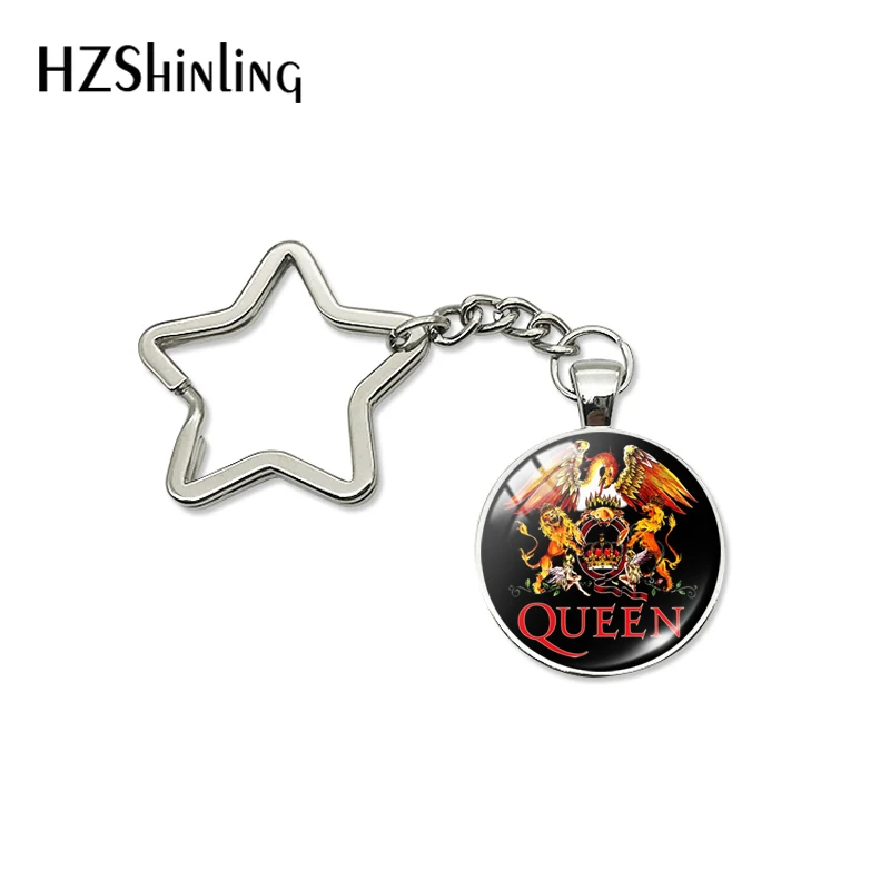 1 New Arrival Pop Rock Band Queen Star Key Chains Fashion Rock Sigers Band Musicians Bag Car Hold Keyrings Jewelry Gifts - Цвет: 1