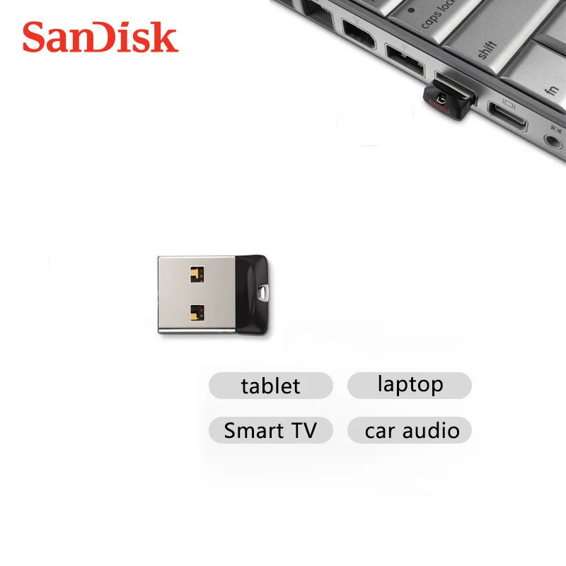 Двойной Флеш накопитель SanDisk супер мини USB флэш 32GB 2 0 Cruzer Fit CZ33 ручка 64Гб флеш 16 Гб