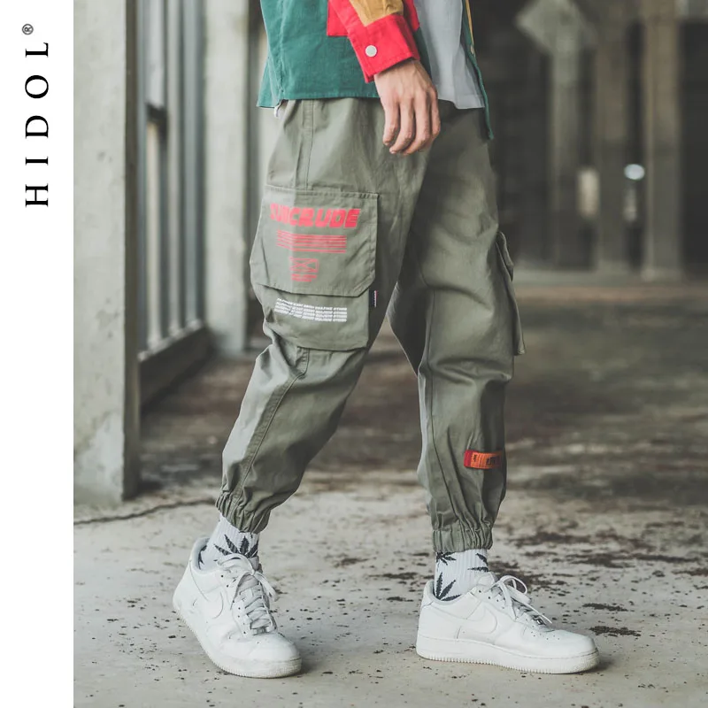 Брюки карго мужские с множеством карманов армейские тактические штаны принтом