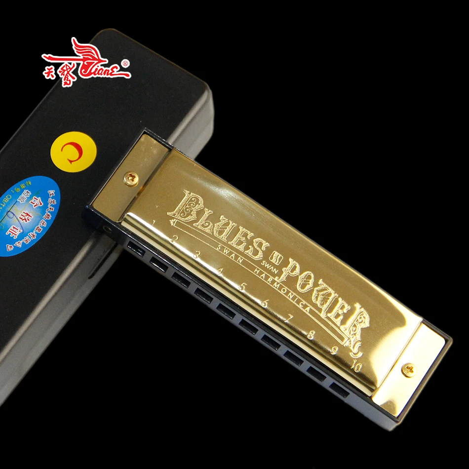 Diatonic Blues Harmonica / 10 Hole with 20 Tone Brass Reed Harmonicon C key Mouth Organ | Спорт и развлечения