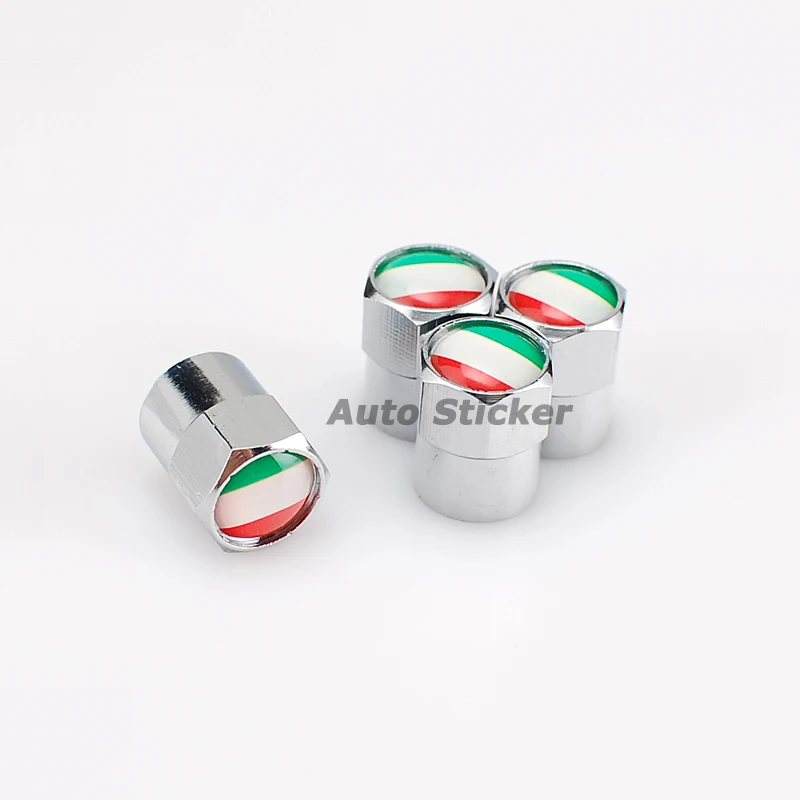 4 шт. итальянский флаг автомобиля вентиль шины колеса крышки для Fiat Iveco Alfa Romeo Volvo bmw