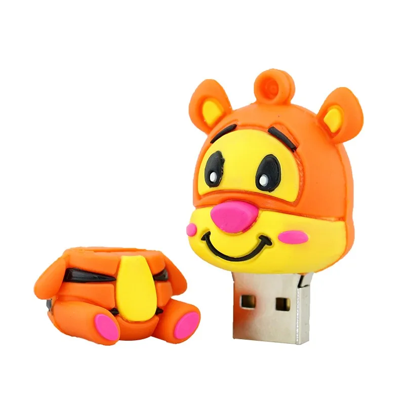 USB флеш-накопитель, 64 ГБ, Мультяшные милые животные, Лев, Ослик, тигр, свинья, ручка-накопитель, 128 ГБ, флешка, 32 ГБ, 16 ГБ, 8 ГБ, 4 Гб, USB флешка