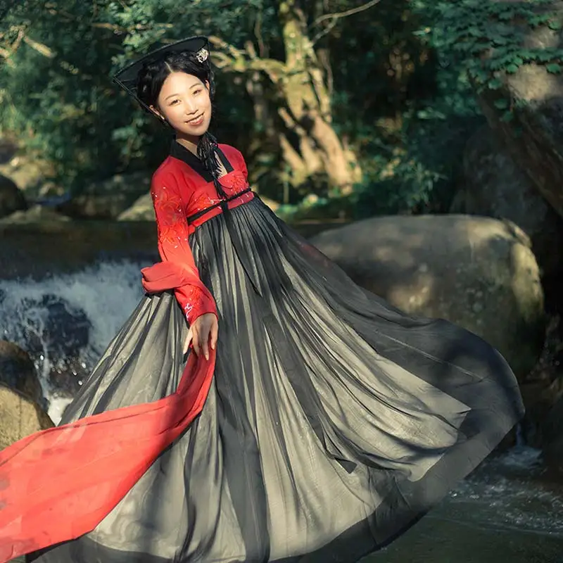 Hanfu костюм для китайских танцев, традиционный сценический наряд для певцов, женское Старинное платье, народный фестиваль, одежда для выступлений DC1133