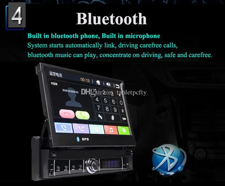 Универсальный автомобильный MP5 плеер 1 Din 7 &quotс GPS аудио Радио стерео USB/SD BT