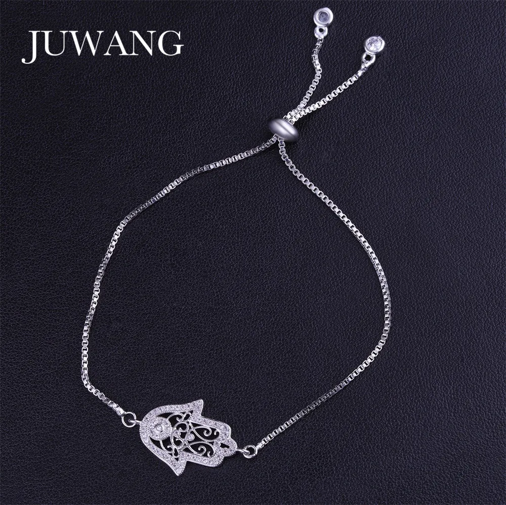 JUWANG, браслет Хамса, для женщин, девушек, золотой цвет, регулируемый, Femme, вечерние, свадебные, модный, браслет, ювелирное изделие, подарок