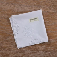 s011 1 piece hand made hand embroidery handkie drawnwork white cotton handkerchief