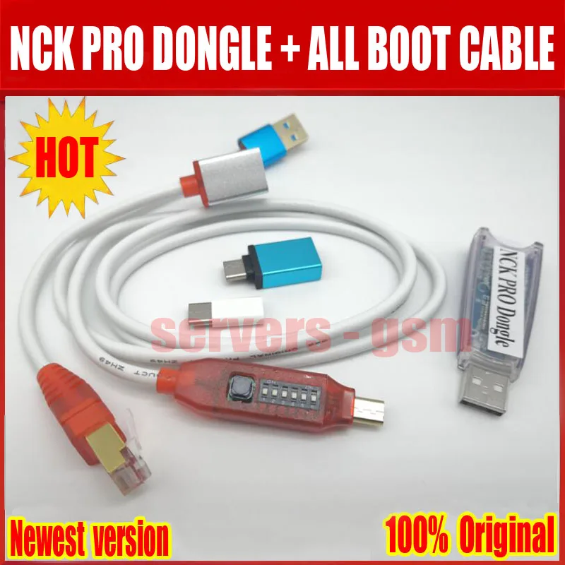 Новейший оригинальный NCK Pro Dongle Pro2 Dongl + кабель для полной загрузки (NCK DONGLE UMT 2 в 1)