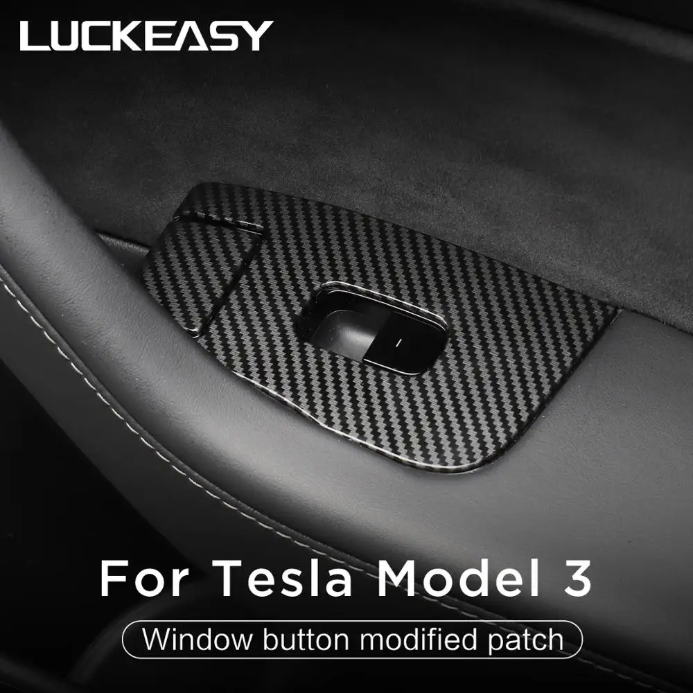 Наклейка на окно автомобиля LUCKEASY Модифицированная пластырь ABS для Tesla Model 3 2017-2019