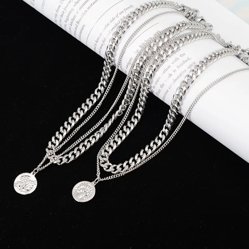 Цепочка женская из титановой стали модное ожерелье до ключиц в стиле хип хоп