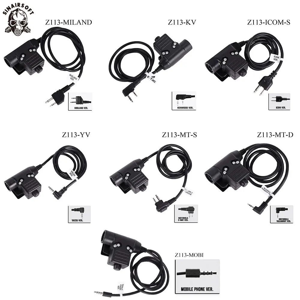 

SINAIRSOFT Z-tactical U94 PTT Z113 Standard Version For Motolora Talkabout/ 2-way/Kenwood/ICOM/Yaesu/Midland Tactical Airsoft