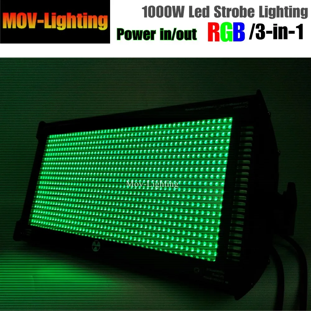 Бесплатная доставка 2 шт. 1000 Вт RGB стробоскосветильник 3 цвета смешивание высокой