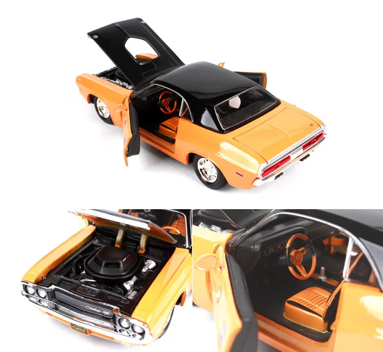 Высокое качество 1:24 1970 Dodge Challenger модифицированная модель сплава-трансформер, коллекция и Подарочная модель гоночной машины