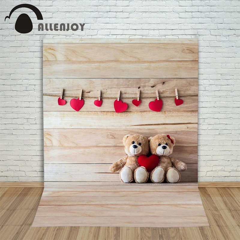 Allenjoy фотографический фон любовь плюшевый мишка игрушки доска фоны мальчик