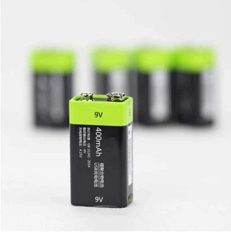 Литий ионный аккумулятор ZNTER 9 в 400 мАч 2 шт. + Кабель micro usb для зарядки|rechargeable