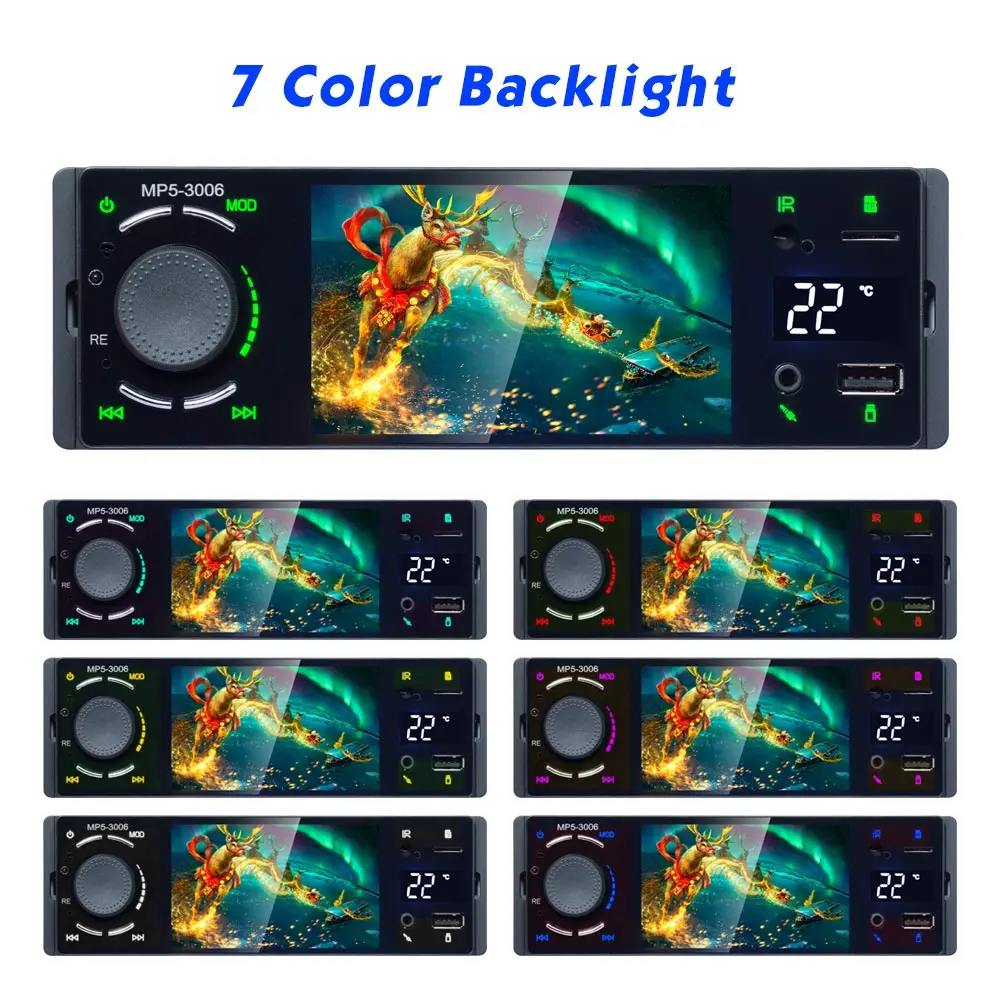 3006 Новый 4 1 &quotсенсорный экран MP3 MP4 MP5 7 видов цветов подсветка 4*50 Вт Bluetooth RMVB/AVI