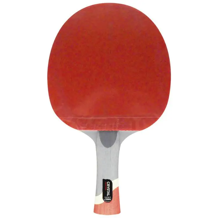 long handle Натуральная Stiga PRO с украшением в виде кристаллов качественный 4 звезды для настольного тенниса, ракетка для Пинг Понг 7-слойная фанерная древесины ITTF утвержден Резиновые Для турнира - Цвет: long handle